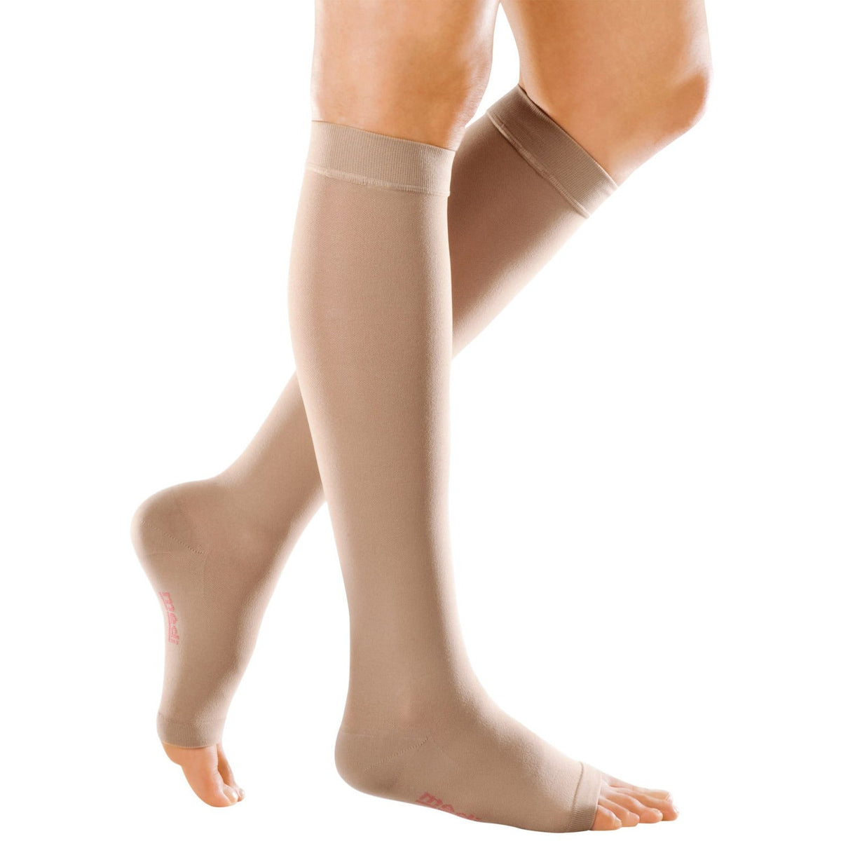 mediven Forte Knee High, Open Toe in Caramel