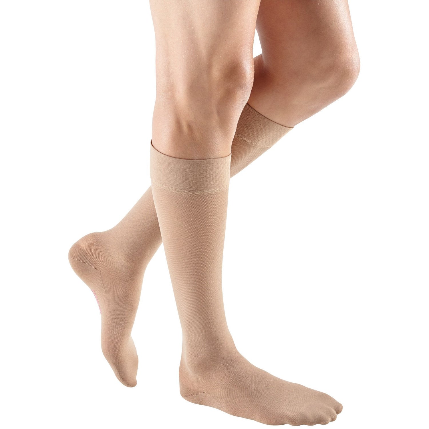 mediven Plus Knee High 20-30 mmHg w/ Silicone Top Band, Beige