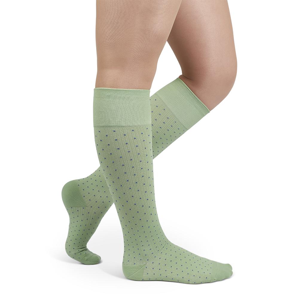 REJUVA Spot Knee High 15-20 mmHg, Green/Navy