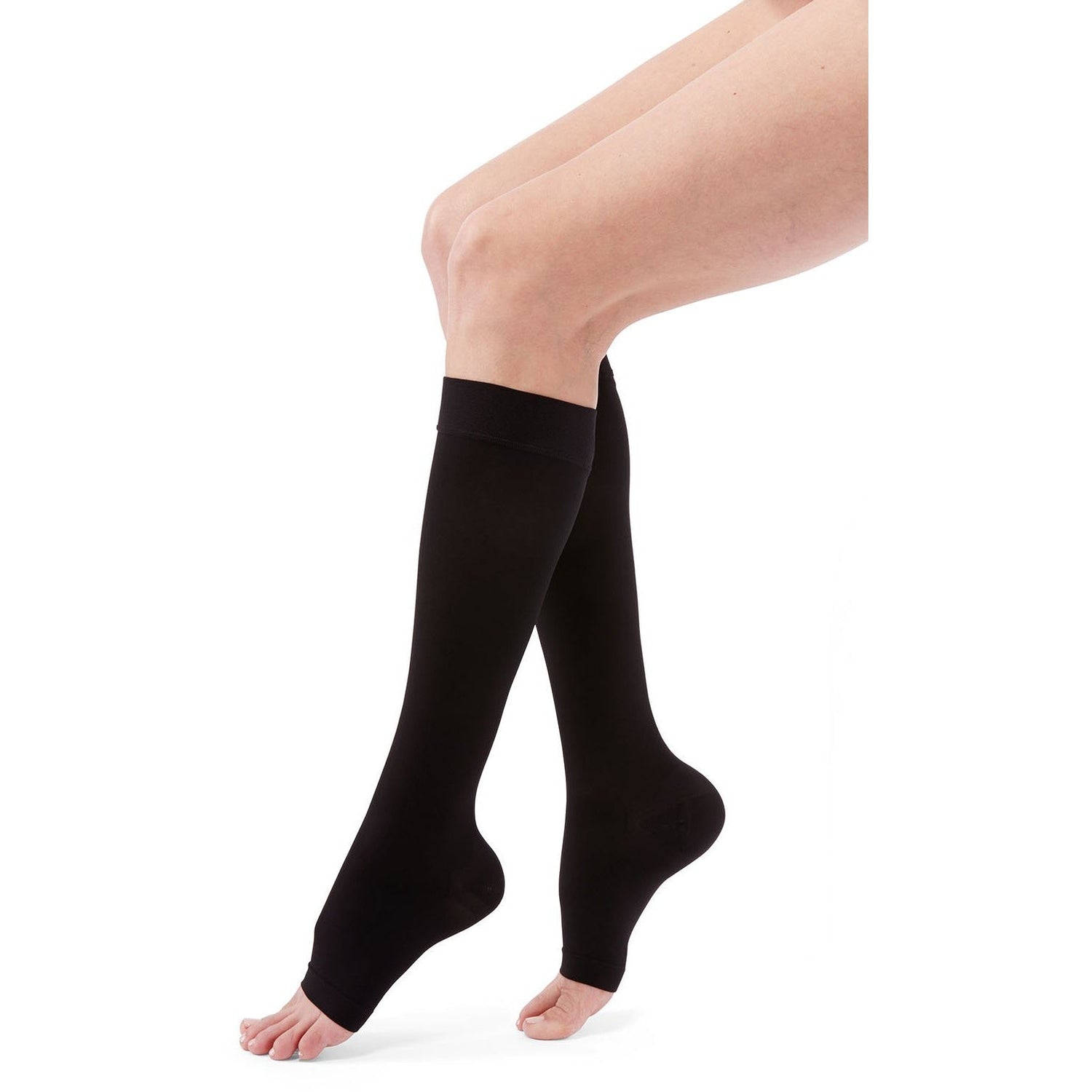 duomed Advantage 20-30 mmHg OPEN TOE Knee High, Black
