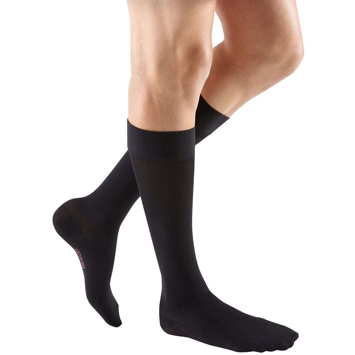 mediven Plus 30-40 mmHg Knee High w/ Silicone Beaded Top Band, Black