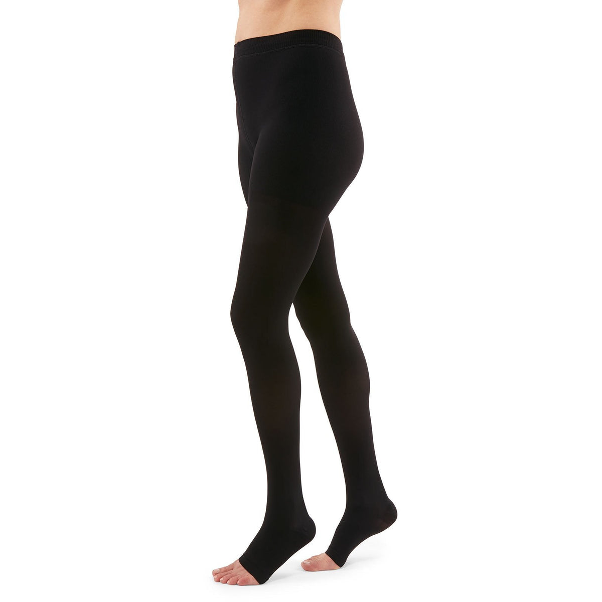 duomed Advantage 30-40 mmHg OPEN TOE Pantyhose, Black