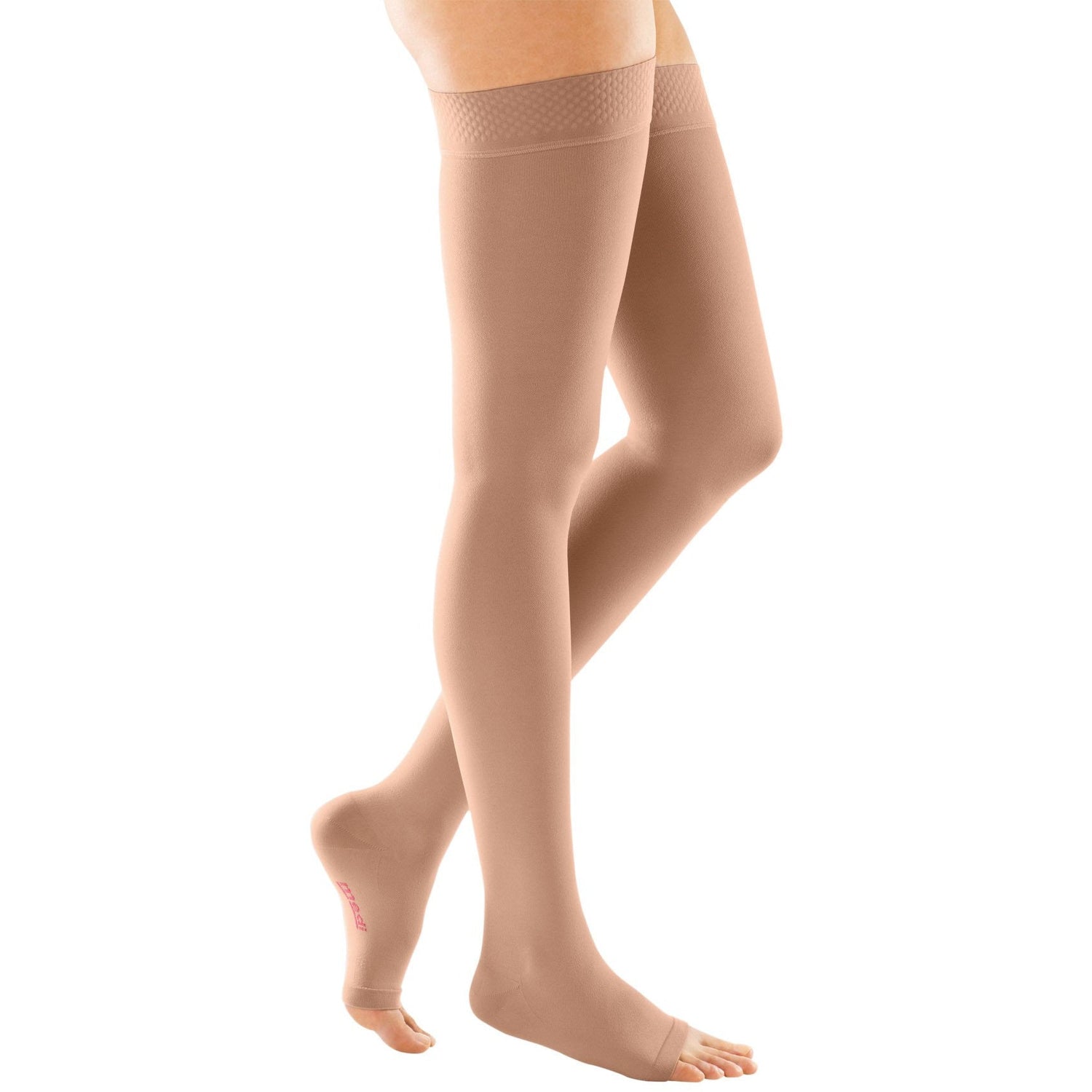 mediven Forte Thigh High, Open Toe in Caramel
