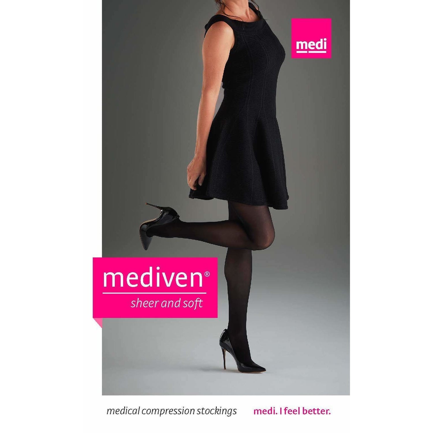 mediven Sheer & Soft Women's 15-20 mmHg OPEN TOE Pantyhose