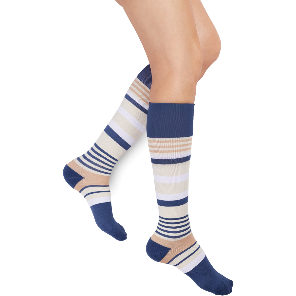 REJUVA Motley Stripe Knee High 15-20 mmHg